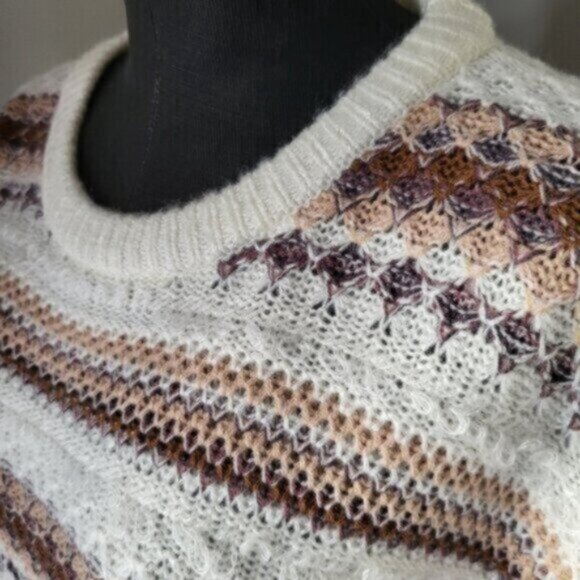 DEX Drop Shoulder Puff Sleeve Knit Sweater  Sz XL - Picture 7 of 15